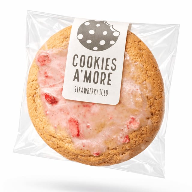 Strawberry Iced Cookie.