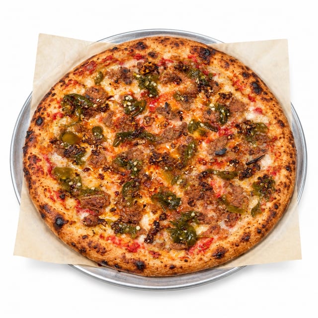 Spicy Sausage Pizza.