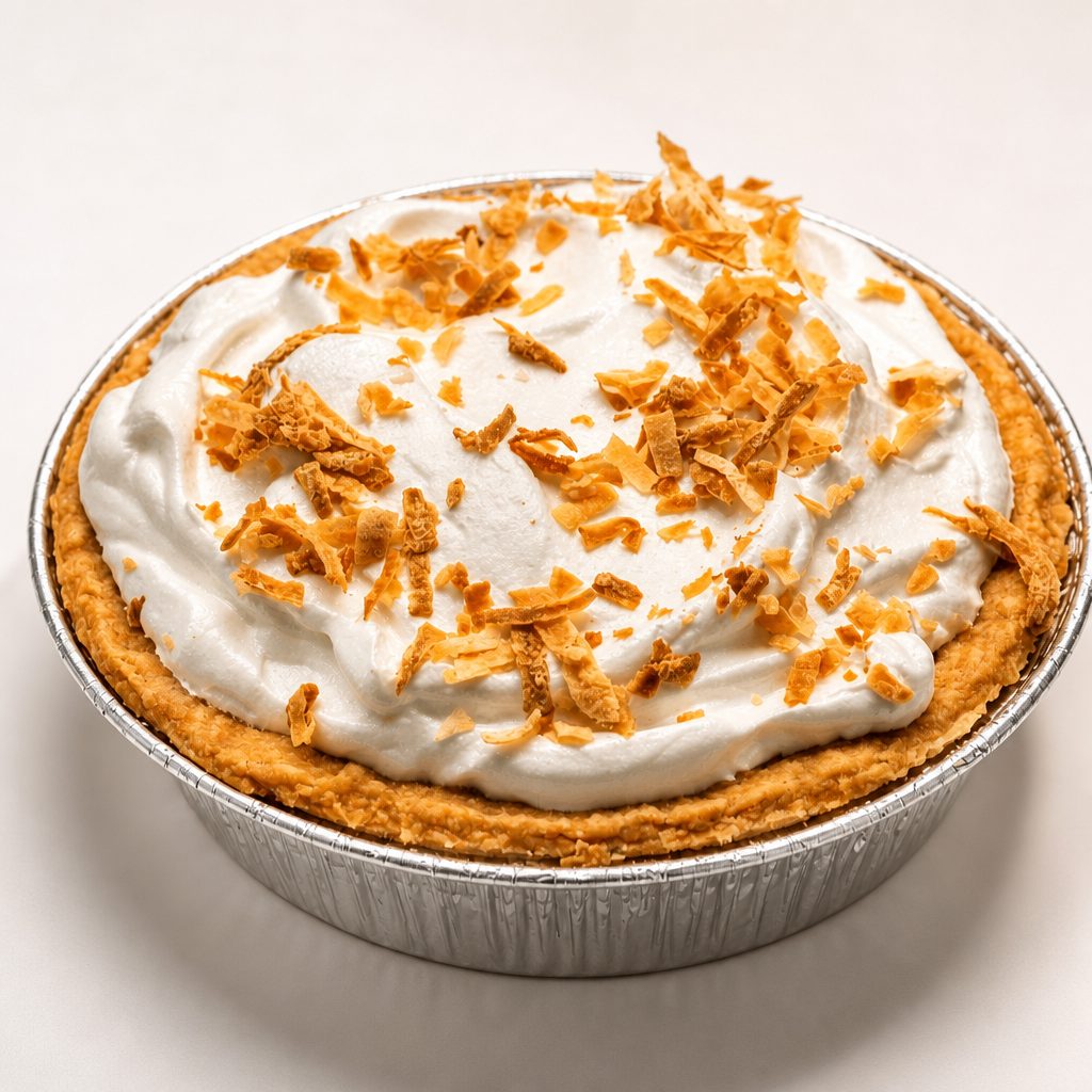 Coconut Cream Mini Pie.