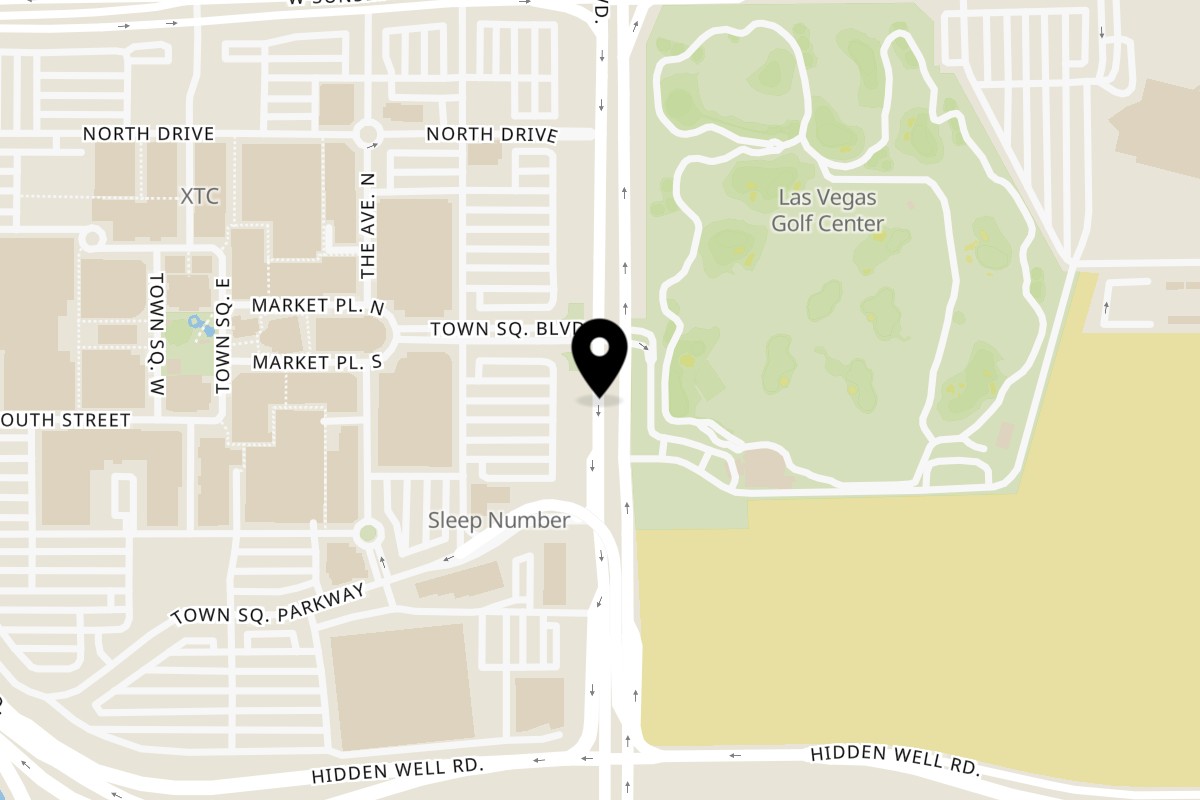 Map showing the location of Earthly on 6599 Las Vegas Boulevard South in Las Vegas
